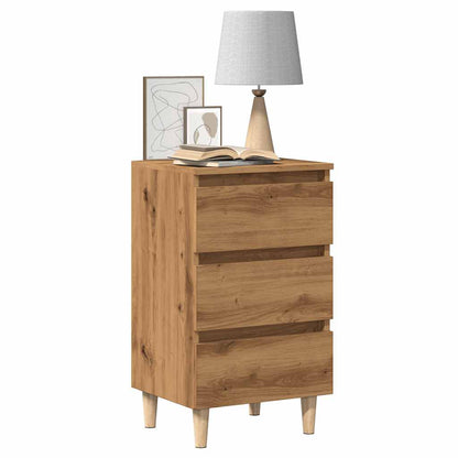 Mesa cabeceira 40x35x69 cm derivados madeira carvalho artisiano