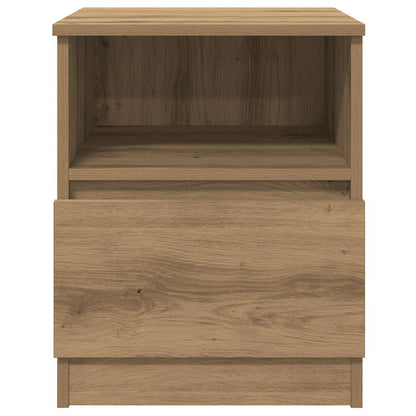 Mesa cabeceira 2pcs 40x40x50cm deriv.madeira carvalho artisiano