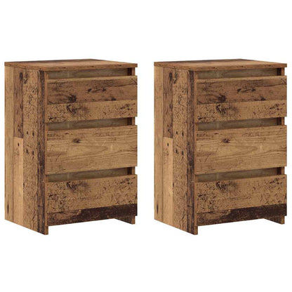 Mesas de cabeceira 2 pcs derivados de madeira madeira velha