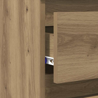 Mesas de cabeceira 2pcs derivados de madeira carvalho artisiano