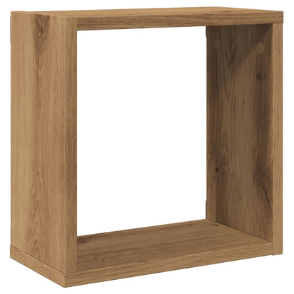 Prateleiras cubo 4 pcs derivados de madeira carvalho artisiano