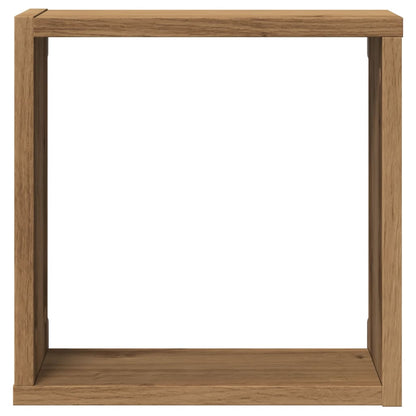 Prateleiras cubo 4 pcs derivados de madeira carvalho artisiano
