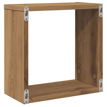 Prateleiras cubo 4 pcs derivados de madeira carvalho artisiano
