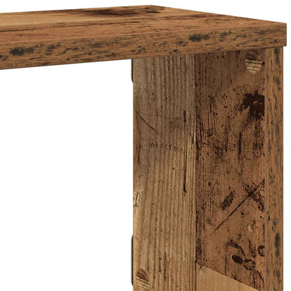 Prateleiras parede em cubo 4pcs deriv. de madeira madeira velha