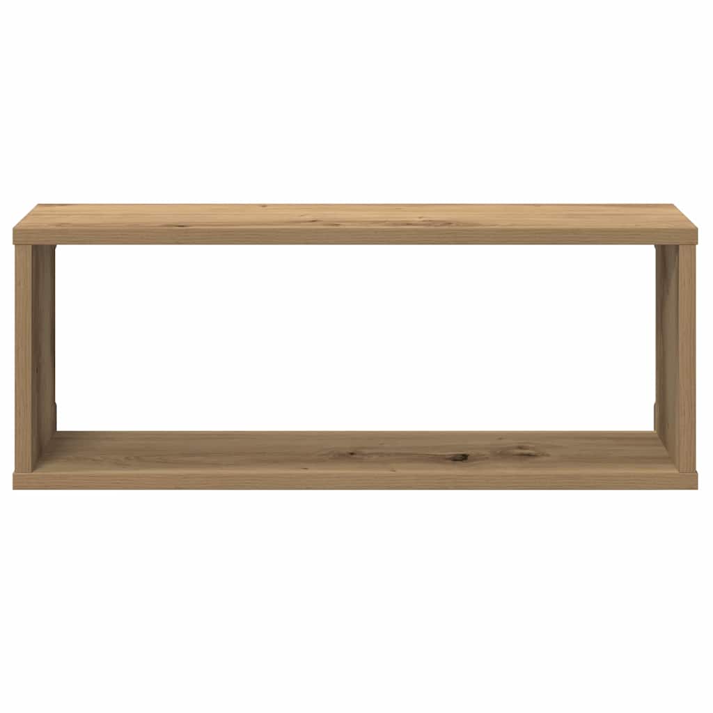 Prateleiras parede cubo 2 pcs deriv. madeira carvalho artisiano