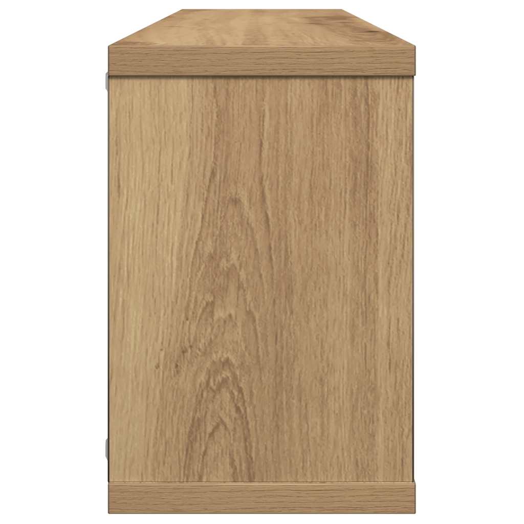 Prateleiras parede cubo 2 pcs deriv. madeira carvalho artisiano
