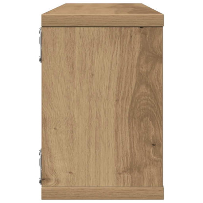 Prateleiras parede cubo 4 pcs deriv. madeira carvalho artisiano
