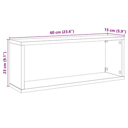 Prateleiras parede cubo 4 pcs deriv. madeira carvalho artisiano
