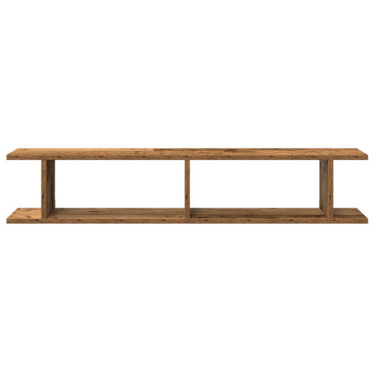 Estantes parede 2 pcs 105x18x20 cm deriv. madeira madeira velha