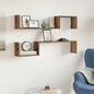 Estantes parede 2 pcs 100x15x20 cm deriv. madeira madeira velha