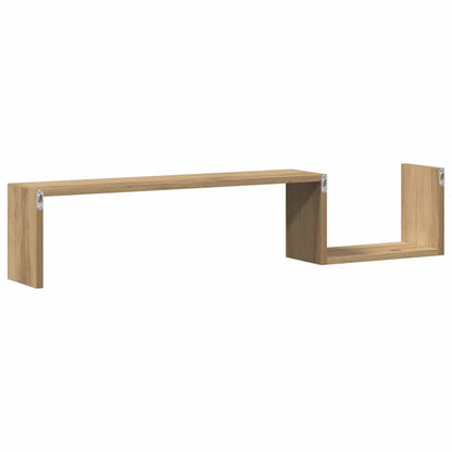 Prateleiras parede 2 pcs derivados madeira carvalho artisiano