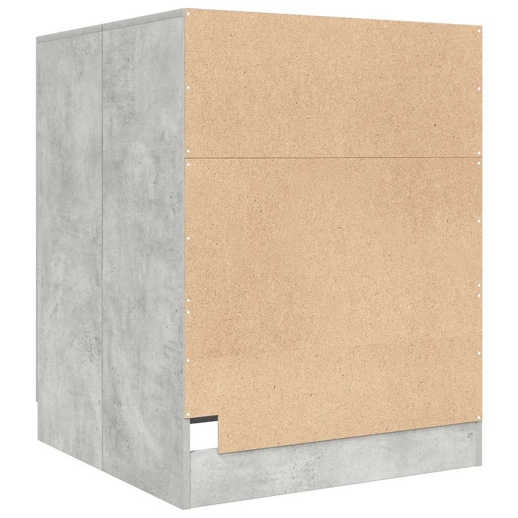 Armário máquina lavar roupa 70,5x71,5x91,5 cm cinzento-cimento