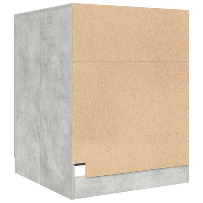 Armário máquina lavar roupa 70,5x71,5x91,5 cm cinzento-cimento