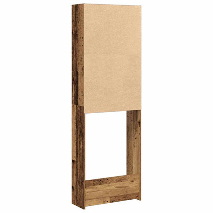 Armário para máquina de lavar roupa madeira velha 64x24x190 cm