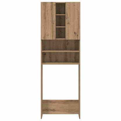 Armário máquina lavar roupa 64x25,5x190 cm carvalho artisiano