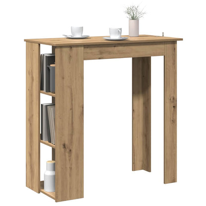 Mesa de bar c/ prateleiras derivados madeira carvalho artisiano
