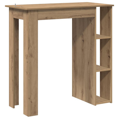 Mesa de bar c/ prateleiras derivados madeira carvalho artisiano