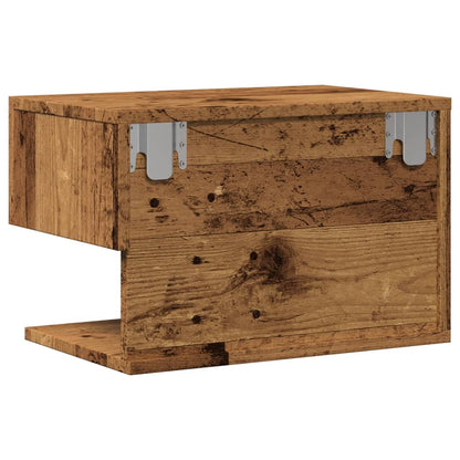 Mesa de cabeceira de parede madeira velha