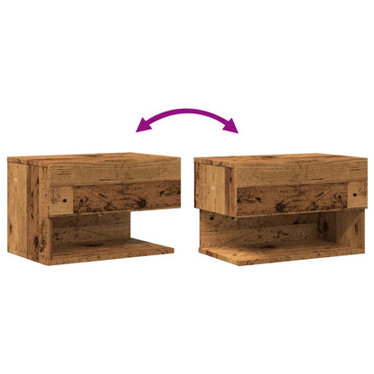 Mesa de cabeceira de parede madeira velha
