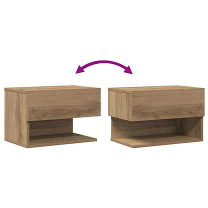 Mesa de cabeceira de parede carvalho artisiano