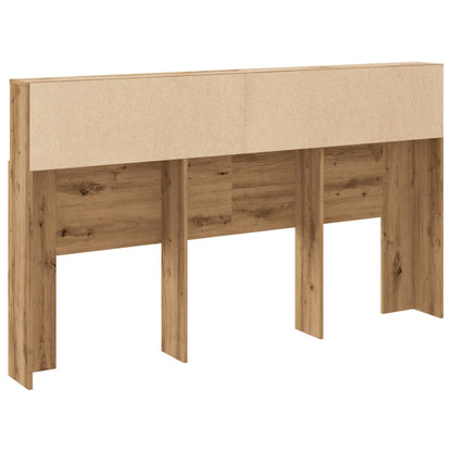 Cabeceira de cama em carvalho artesanal 180x19x103,5 cm, madeira de engenharia