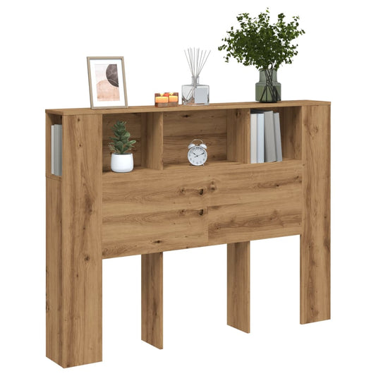 Cabeceira de cama em carvalho artesanal 140x18,5x102,5 cm, madeira de engenharia