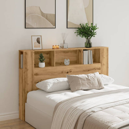 Cabeceira de cama em carvalho artesanal 160x18,5x103,5 cm, madeira de engenharia