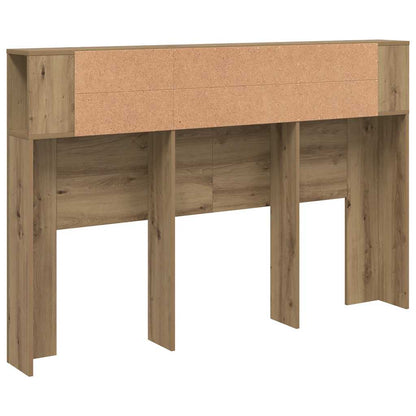Cabeceira de cama em carvalho artesanal 160x18,5x103,5 cm, madeira de engenharia