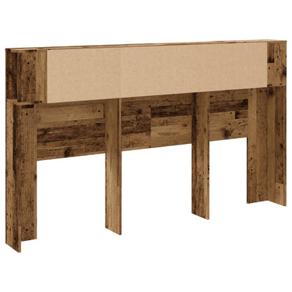 Armário cabeceira 180x18,5x102,5cm deriv. madeira madeira velha