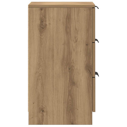 Mesa cabeceira 40x36x65 cm derivados madeira carvalho artisiano