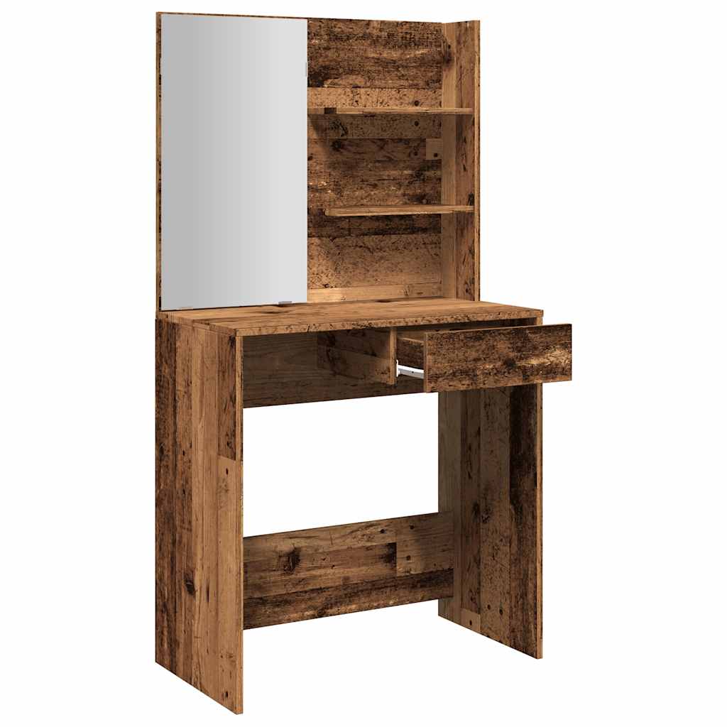Toucador com espelho madeira velha 74,5x40x141 cm