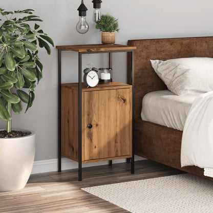 Mesa cabeceira 41x31x80 cm derivados madeira carvalho artisiano