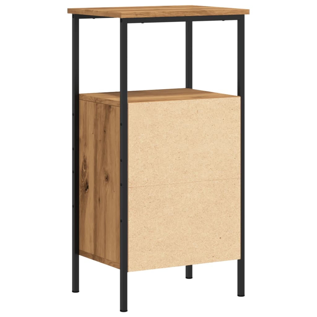 Mesa cabeceira 41x31x80 cm derivados madeira carvalho artisiano