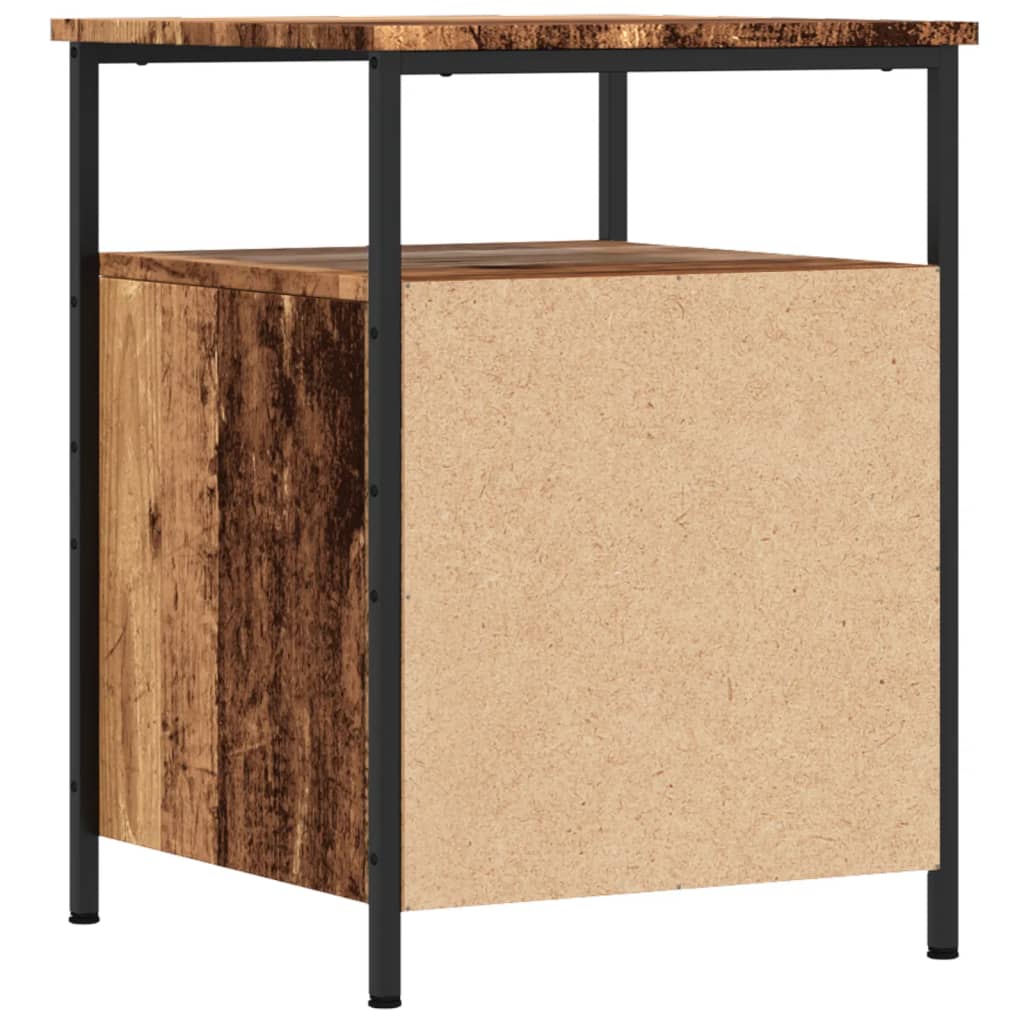 Mesas de cabeceira 2 pcs derivados de madeira madeira velha