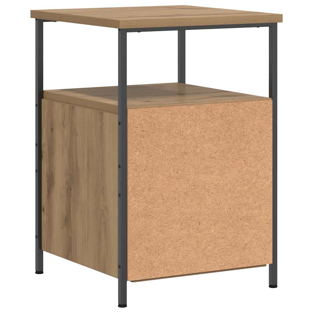 Mesas de cabeceira 2pcs derivados de madeira carvalho artisiano