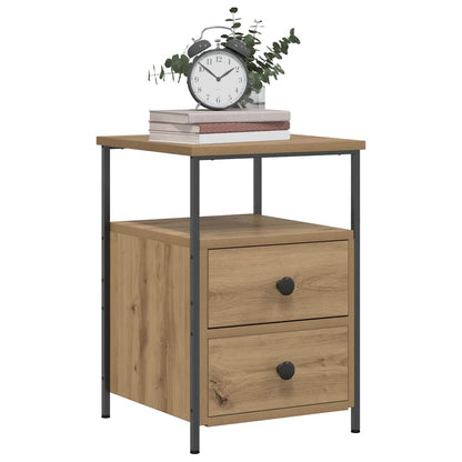 Mesas de cabeceira 2pcs derivados de madeira carvalho artisiano