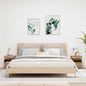 Mesas cabeceira c/luzes LED 2pc 40x39x48,5cm carvalho artisiano