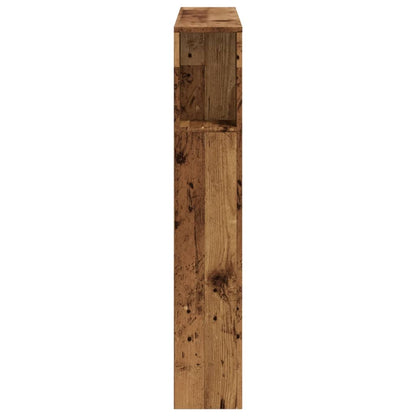 Cabeceira c/ LEDs 100x18,5x103,5cm deriv. madeira madeira velha