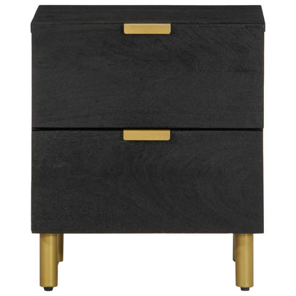 Mesa de cabeceira 40x33x46 cm madeira de mangueira maciça preto