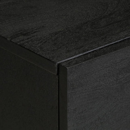 Mesa de cabeceira 40x33x46 cm madeira de mangueira maciça preto