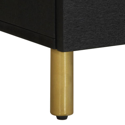 Mesa de cabeceira 40x33x46 cm madeira de mangueira maciça preto