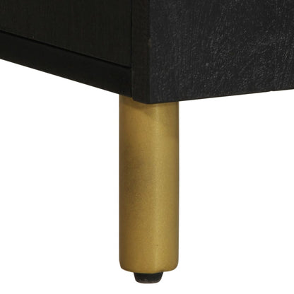 Móvel de TV de derivados de madeira preto 105x33x46 cm