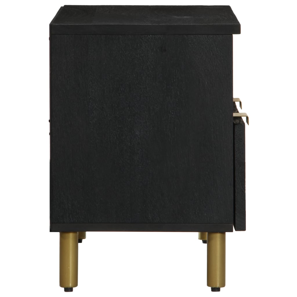 Móvel de TV de derivados de madeira preto 70x33x46 cm