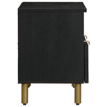 Móvel de TV de derivados de madeira preto 70x33x46 cm