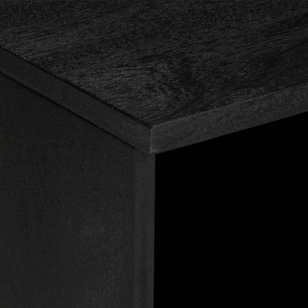 Móvel de TV de derivados de madeira preto 80x33x46 cm