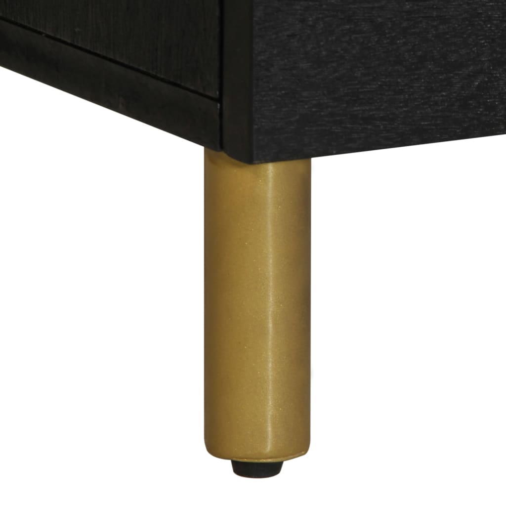 Móvel de TV de derivados de madeira preto 100x33x46 cm