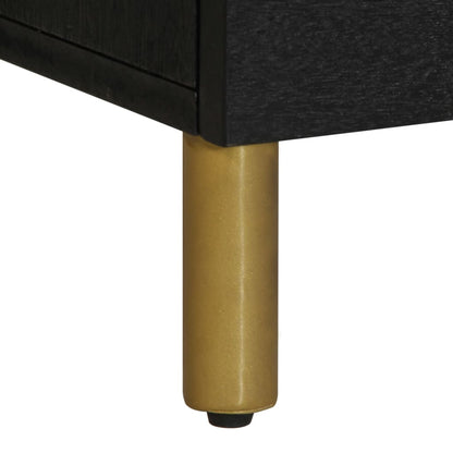 Móvel de TV de derivados de madeira preto 100x33x46 cm