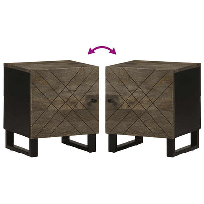 Mesa de cabeceira 40x33x46 cm madeira de mangueira maciça preto