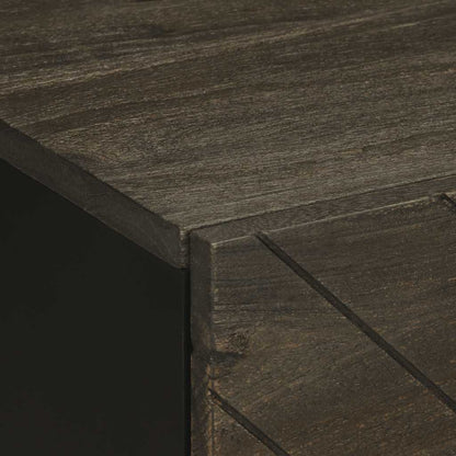Mesa de cabeceira 40x33x46 cm madeira de mangueira maciça preto