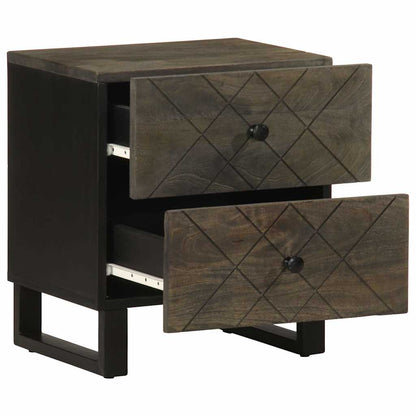Mesa de cabeceira 40x33x46 cm madeira de mangueira maciça preto